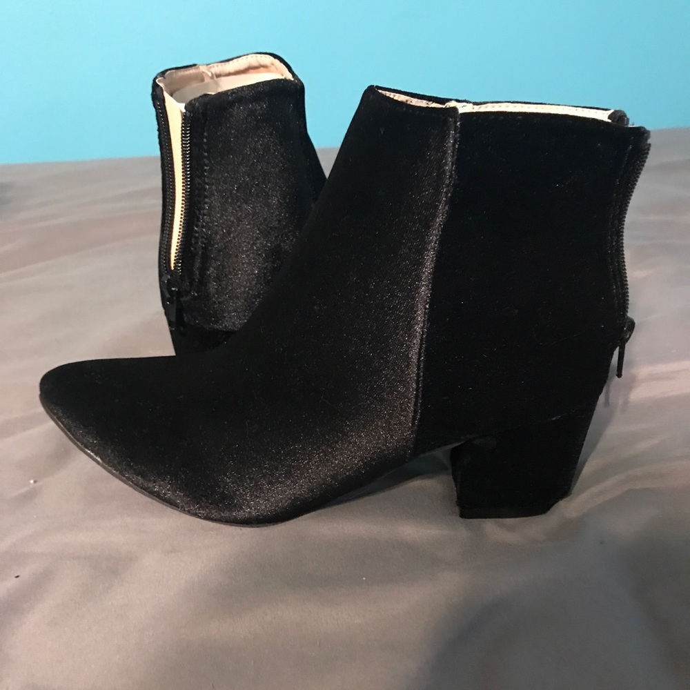 Velvet Black Booties !!New in Box!!